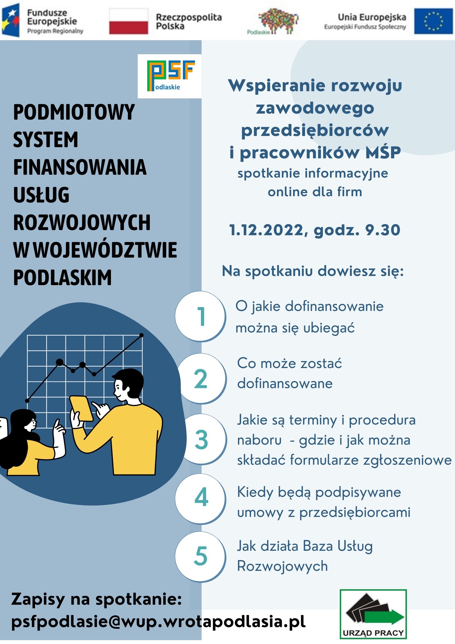Nabór Nr PSFWP 2/2022 na dofinansowanie usług rozwojowych