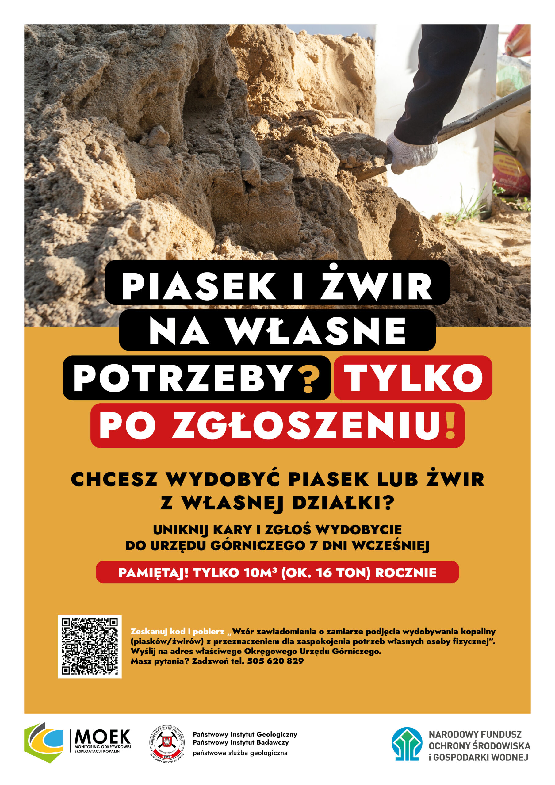 Wykopujesz na działce piasek lub żwir? Tylko po zgłoszeniu!