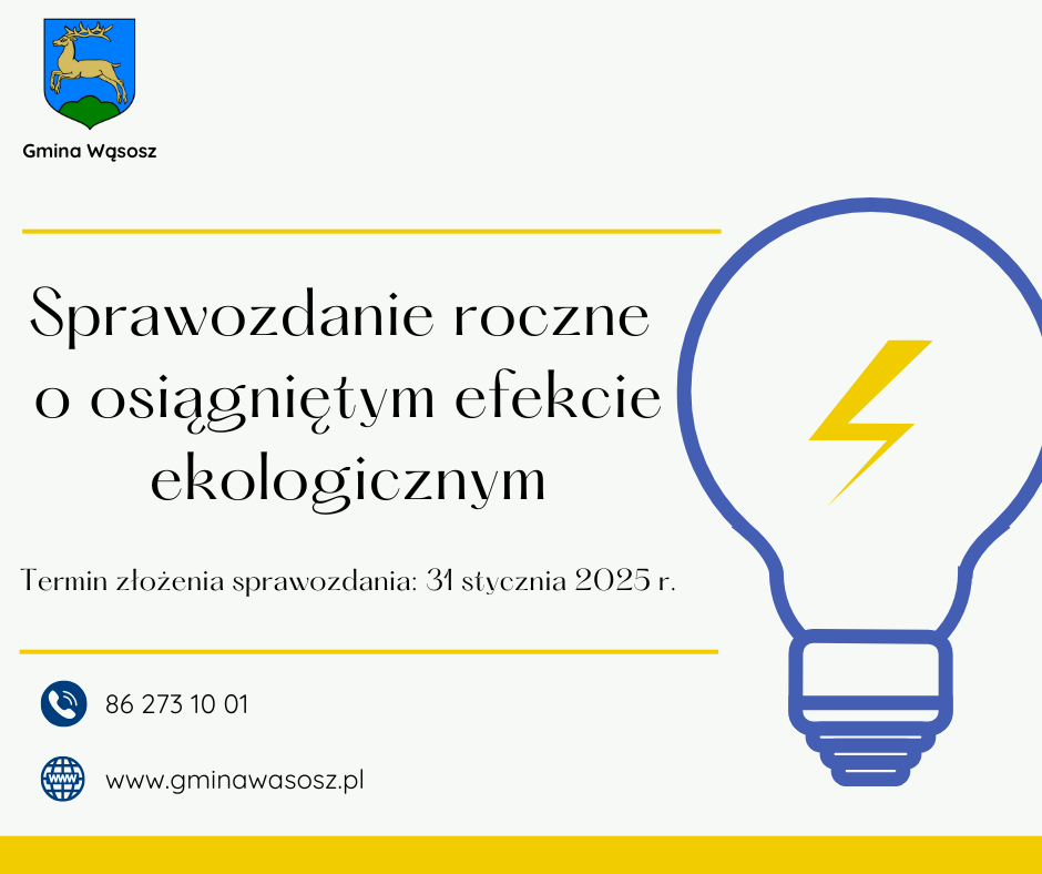 Sprawozdanie roczne o osiągniętym efekcie ekologicznym