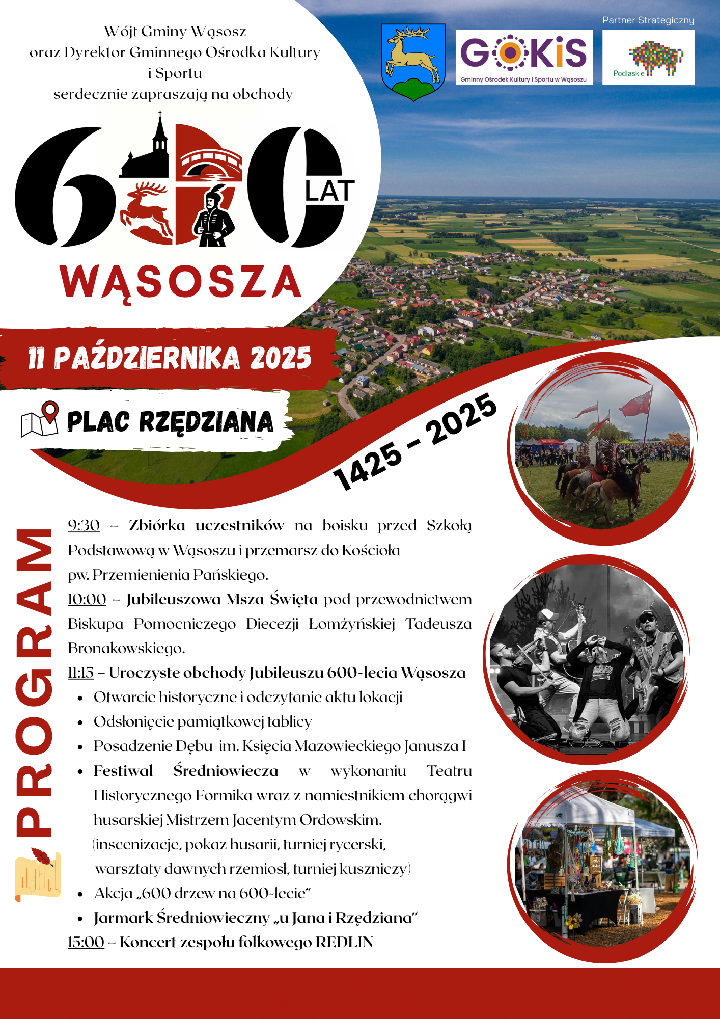 Program obchodów Jubileuszu 600-lecia Wąsosza